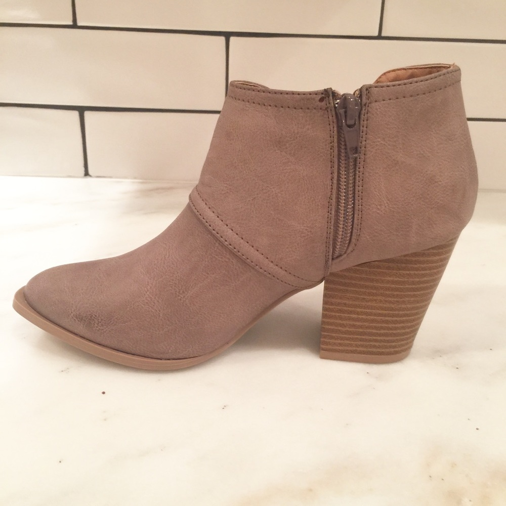 Taupe Ankle Booties - Picture 2 of 5